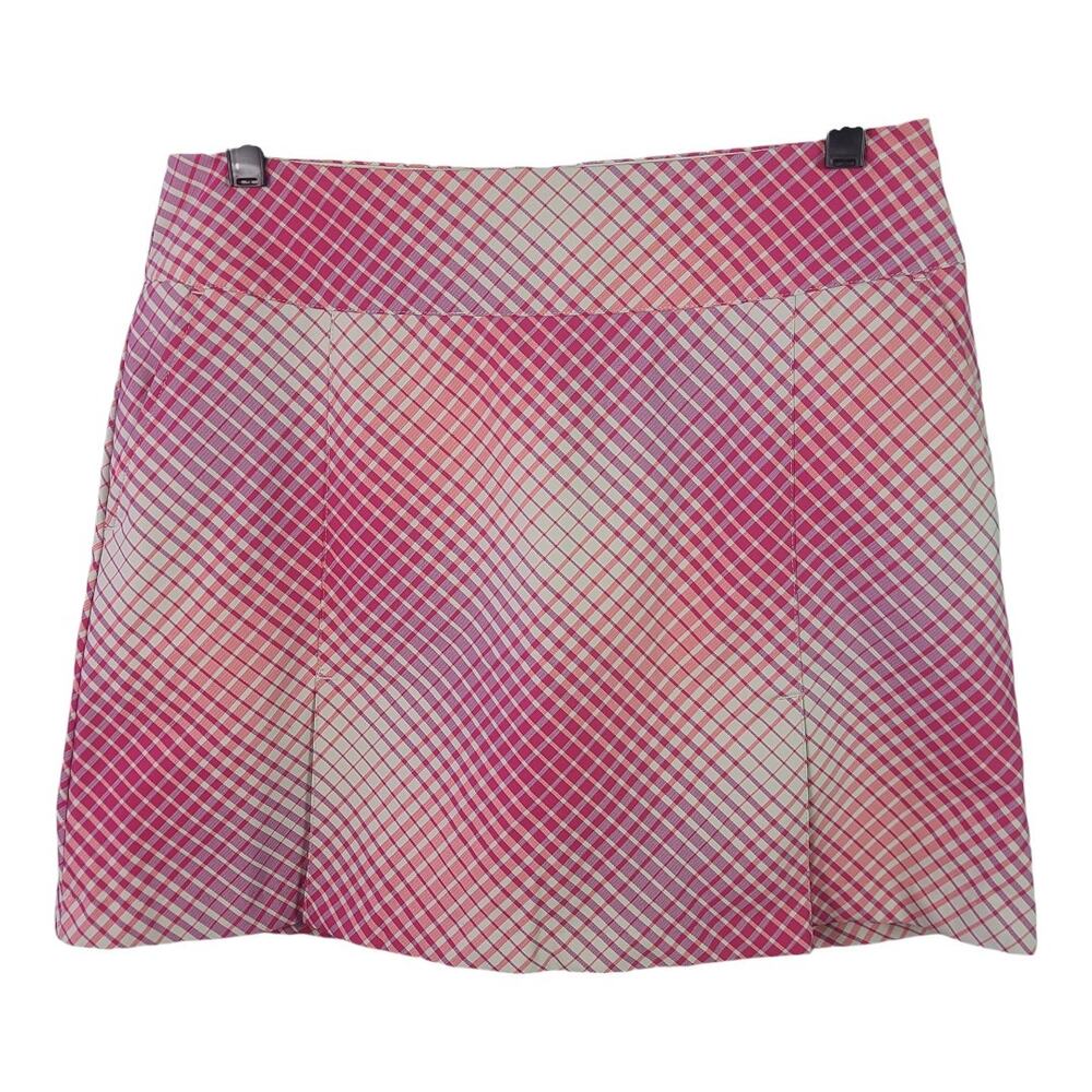 Nike Golf Dri Fit Pink White Purple Skorts Shorts Pickleball Golf Tennis NWOT 6